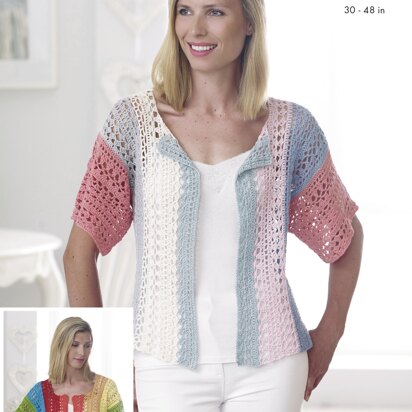 Top & Cardigan in King Cole Giza 4Ply - 4710 - Downloadable PDF