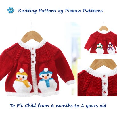 Snowman Jacket/Cardigan (no. 15) to fit Baby/Child