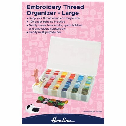 Hemline Embroidery Thread Box - Large