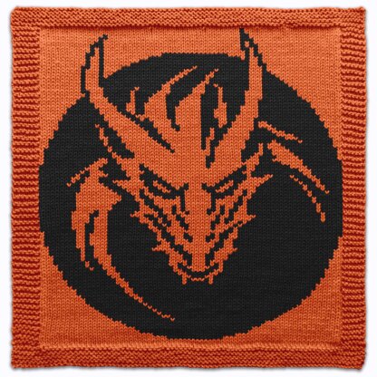 Dragon Knitting Pattern Bundle, 4 Mythical Squares