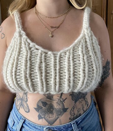 How to: Knit a Chunky Bralette Top