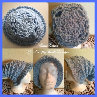 Blue Seuss Slouchy Hat