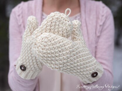 Double Seed Stitch Convertible Mittens