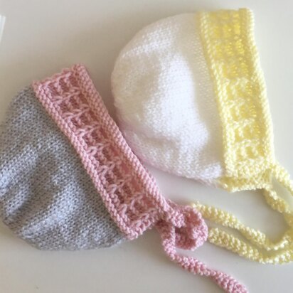 Little Loops baby bonnet - knitting pattern