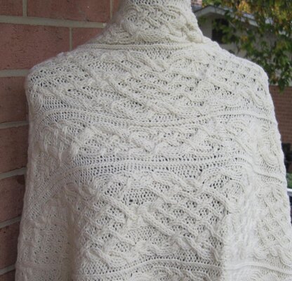 Mount Lyell Cabled Shawl