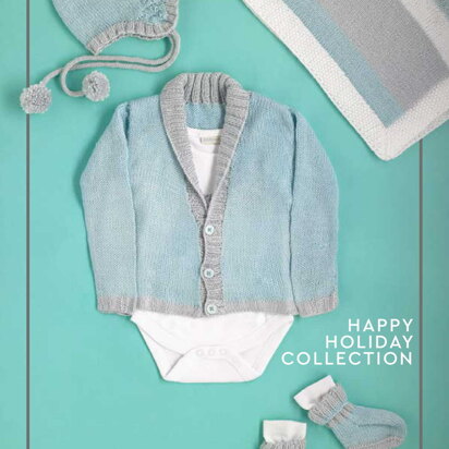Happy Holidays Collection - Free Layette Knitting Pattern For Babies in Paintbox Yarns Baby DK by Paintbox Yarns