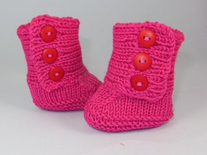 Baby 3 Button Booties (Bootees)