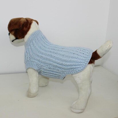 Simple Fishermans Rib Dog Coat - knitting pattern