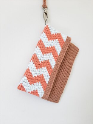 Chevron Fold Over Clutch