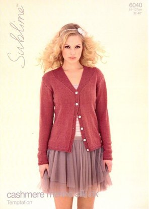 Cardigan in Sublime Cashmere Merino Silk DK - 6040