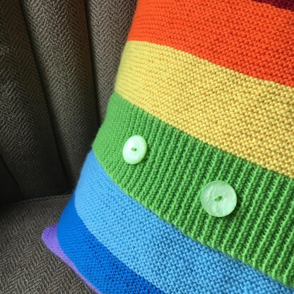 Rainbow pillow cover in 3 sizes