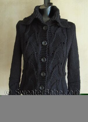 #109 Lace Inset Shaped Cardigan or Vest