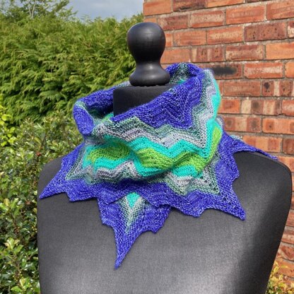 Bargello Aurora Wrap, Cowl & Scarf