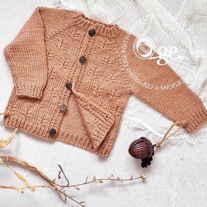 Cinnamon Top Down Cardigan - P273