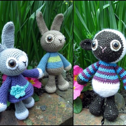 Rabbit and Lamb Woolly Jumpers Amigurumi