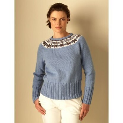 Natural Elements Fair Isle Sweater in Bernat Satin