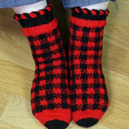 Happiness Plaid Socks