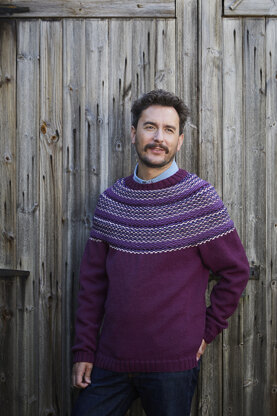 Robyn - Sweater Knitting Pattern For Men in Debbie Bliss Rialto DK by Debbie Bliss