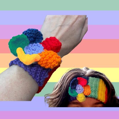 Pride flower Head and wrist bands