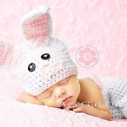 The Ashton Baby Bunny Hat and Pants Set