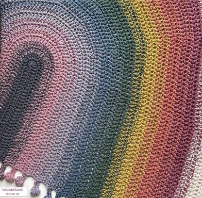 OmbRainbow Blanket pattern by Melu Crochet