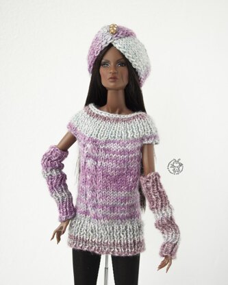 Sweater and turban for doll