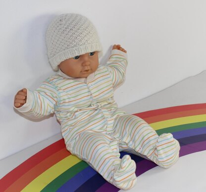 Baby Aran Swirl Beanie Hat Circular
