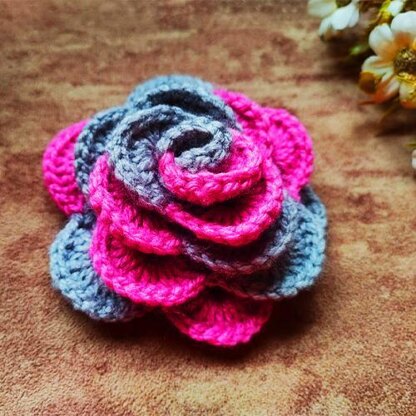 Pink & Grey 3d flower