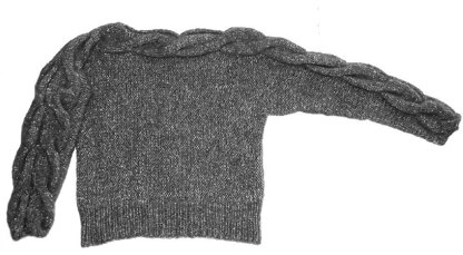 Cuff to cuff cable sweater