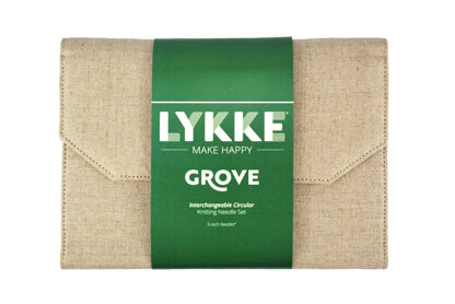 Lykke Grove 5in IC Set - Beige Jute Canvas Interchangeable Tips Needle