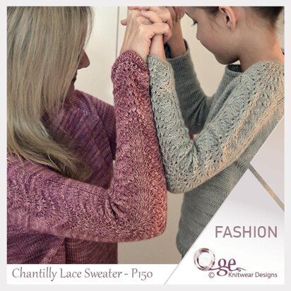 OGE Knitwear Designs P150 Chantilly Lace Sweater PDF