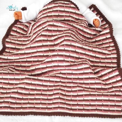 Striped Baby Blanket Crochet Pattern