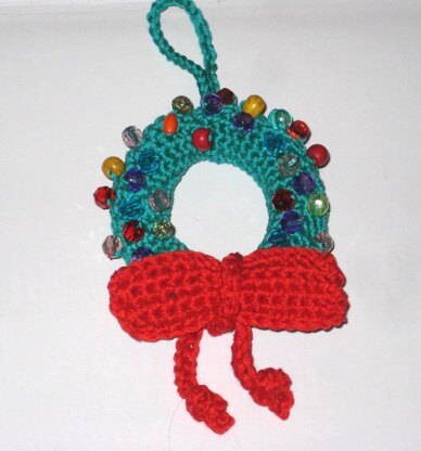 Christmas wreath ornament