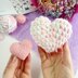 Crochet hearts plush Amigurumi pattern keyring Crochet car hanger Bag charm