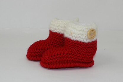 Chunky Baby Christmas Booties