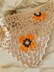 Boho Bandana with Floral Motif, Freeform Mesh and Filet Crochet Design (H8)