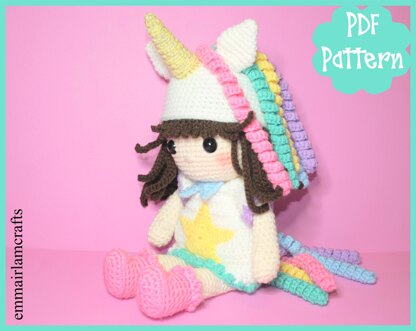 Unicorn Girl Doll Crochet Pattern