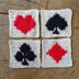 4 Playing Card Squares