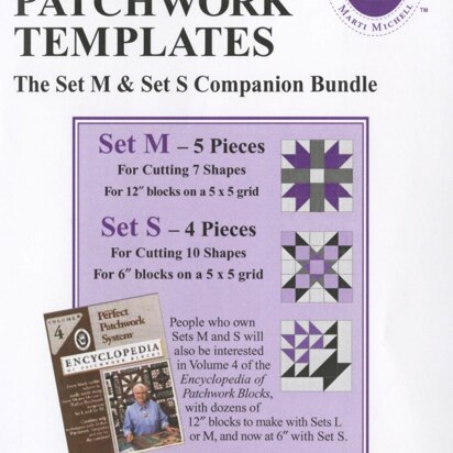 Marti Michell Set S And M Five Patch Combined Quilting Template