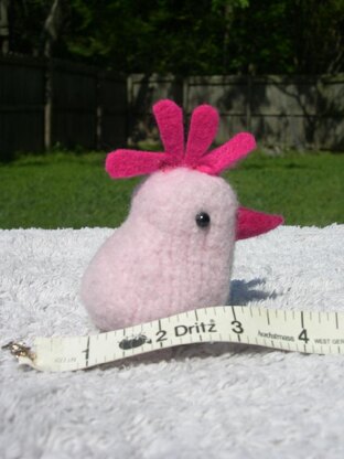 Knitted/Felted Little Chick; Big Chick