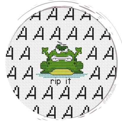 Frog Cross Stitch PDF Pattern
