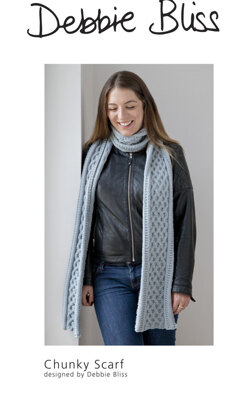 "Chunky Scarf" - Scarf Knitting Pattern For Women in Debbie Bliss Rialto Chunky