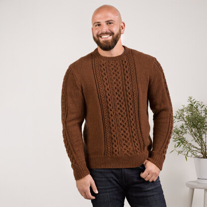 1172 Heath - Jumper Knitting Pattern for Men in Valley Yarns Brodie