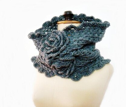 Grey Cowl Snood Scarf Neckwarmer