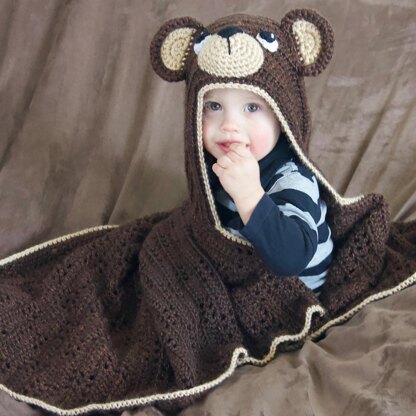 Panda & Teddy Bear Hooded Blanket