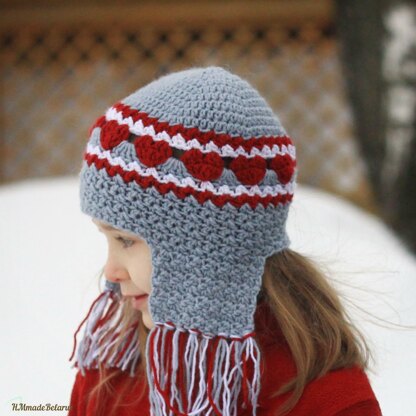 Valentine earflap hat