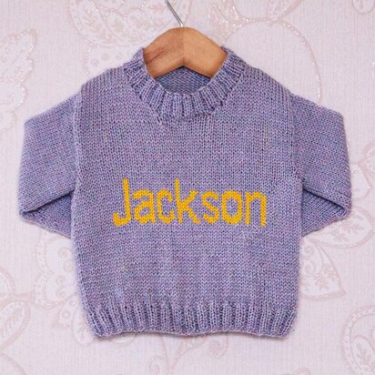 Intarsia - Jackson Moniker Chart - Childrens Sweater