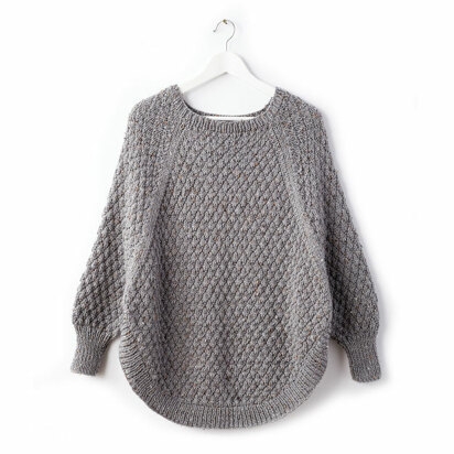Great Curves Poncho in Caron Simply Soft Tweeds - Downloadable PDF