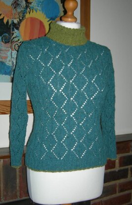 Vintage Diamond Lace Sweater ("Betty")