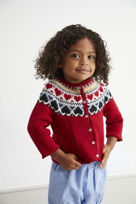 " Celine Cardigan " - Cardigan Knitting Pattern For Girls in MillaMia Naturally Soft Merino by MillaMia